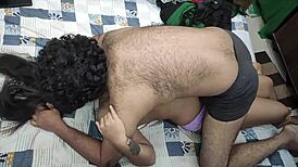 wild desi housewife and husband lick asses kiss passionately suck huge boobs fuck big asses and tight pussies in bedroom frenzy