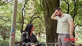 I, uh, love teaching spanish to this sexy tourist... ashley sanz shows it all