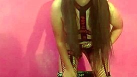 latina takes anal pounding, deep blowjob then ass creampie swallow