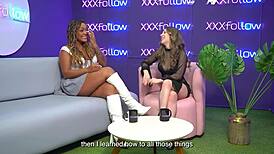 hey latina milf carla morelli goes hard with maxx betancur while interviewer dani ortiz watches wild