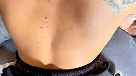 Chilean couple anal fucks during cleaning in sheer red