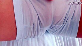 Petite Blonde With Juicy Ass Rides Huge Cock For Creampie