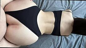 Perfect Big Ass Girl Cums Hard Doggystyle On Bed POV