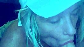 Street hooker deepthroats pov then bends for bareback ass cum in public