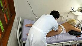 horny blonde wife slut gets big ass oiled for massage doggystyle pounding