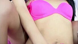 Selina 18 and Friend Lick Suck Tits to Wild Orgasms!