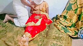 late night he RIPS RED SARI off telugu wife for ranch sex