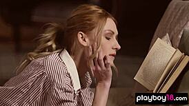 petite belarusian teen gerda rubia 18+ strips naked, rubbing happily all over