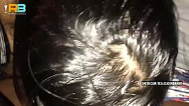 hey babe watch my slutty wife suck this huge black cock in the car while calling her cuck hubby