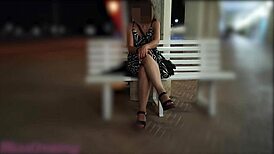 omg i can't stop flashing my wet pussy on this crowded street...