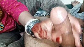 muslim mistress dirty talks handjob massage to servant in hindi