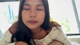 oh man, fucking this tight 18yo asian's narrow ass and small waist in luxury hotel, pounding her doggystyle till creampie