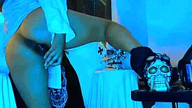 hey horny latina squirts pleasure riding dildo maquinasperfectas homemade