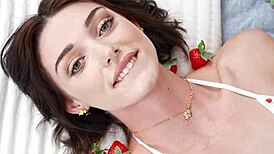 my tight pussy barely grips this huge cock 😩💦 skinny teen rides it hard