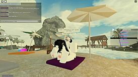 Roblox gamer babe shakes big ass in steamy bedroom play