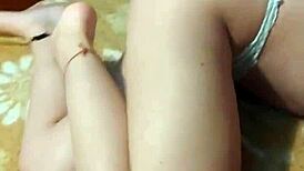 Throbbing cum fills mouth in wild elivalove threesome