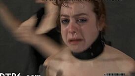 Worthless playgirl sobs from brutal caning pain