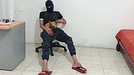 Stepsister Eyes My Pulsing Big Hard Cock Ready to Stretch Her Tight Hole