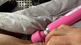 stepsister fingers pussy to orgasm behind my back pulsing wet close-up