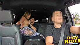 pawg aussie milf squirts hard from backseat ride-share pounding!