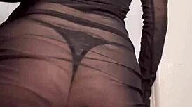 goddess ellie rowyn dances teasing in sheer dress shakes huge tits belly