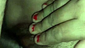 cute brunette wife screams as hubby licks her huge natural tits