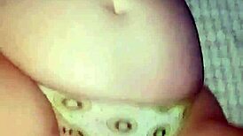 studio shoots chubby milf slipping panties aside for the shot