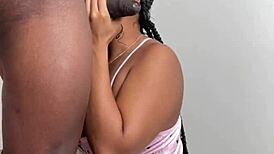 cute model nysdel gives delicious amateur blowjob between you and her