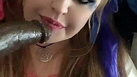 kandy kane bbw wife slurps fat cock deep 😛🍆