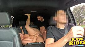 pawg aussie milf squirts hard from backseat ride-share pounding!
