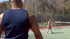 Little brianna love's tight pussy stretched by massive black cock