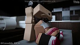 Cheerleader Sneaks In After Close For Rough Fuck Deepthroat And Creampie