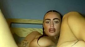 SLUTTY GOTH TEEN FINGERS BIG ASS TO CUMMING ORGASM!