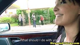 i flash my tits hitchhiking then get picked up for public outdoor fun