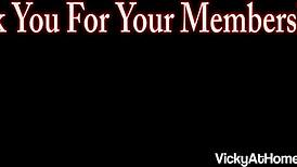 whoa busty vicky vette stuffs dildo in lingerie till she cums hard