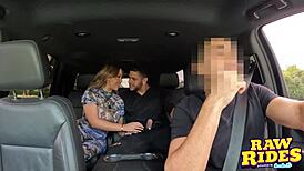 pawg aussie milf squirts hard from backseat ride-share pounding!