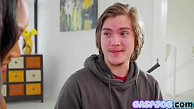 DIRTY HOUSEWIFE DEEPTHROATS MONSTER COCK WITH SALIVA DRIPPING EVERYWHERE