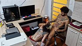 woke up horny at night and asked my stepbro to fuck me good...