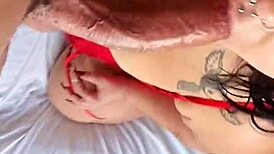 fat stoner chick gets clothes ripped for rough pussy pounding cumshot