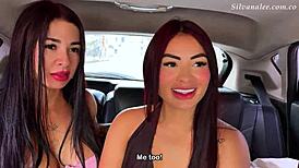 Two athletic Colombian stepsisters convince me to fuck their big asses outdoors doggystyle and cowgirl