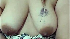 Viral Student Teases Huge Tits and Curvy Ass with Eggplant in Bath