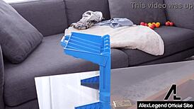 rocky emerson's big clit pussy lips get licked before taking alex legend's cum on her ass