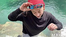 I spot this petite Argentinian hottie hiking then fuck her face full of cum in mountains