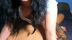 brazilian milf in lingerie makes tattooed young stud cum deep inside homemade