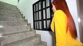 Colombian redhead realtor's big tits bounce as I pound her tight ass passionately