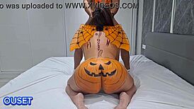 My stepsis huge ass kept me up Halloween