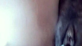 kinky ebony babe takes juicy bbc creampie deep