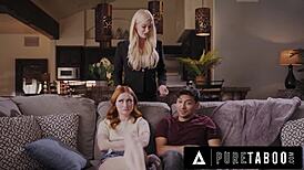 Furious milf serene siren catches stepson drilling bound stepsister scarlet skies roughly