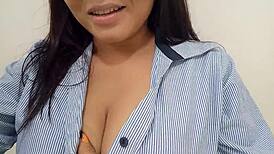 super horny in boss office touching dirty while waiting for clients as sexy secretary