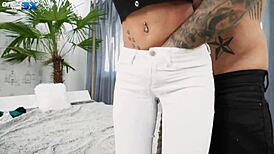 angel emily gets her ass wrecked by mike angelo's rough pounding one night